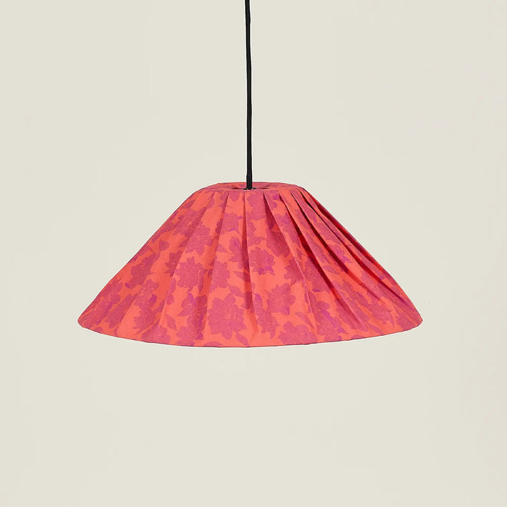 Nododinoz Ava Pleated Lampshade in Red Peonies 50cm