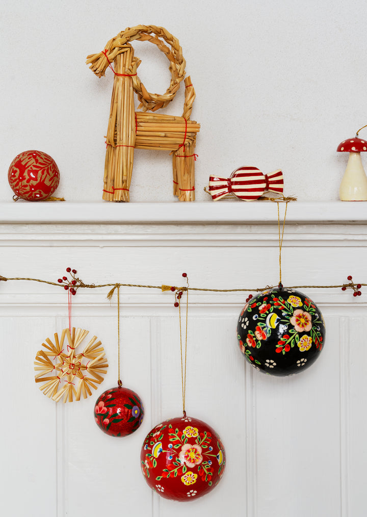 Handmade Papermache Christmas Ornaments