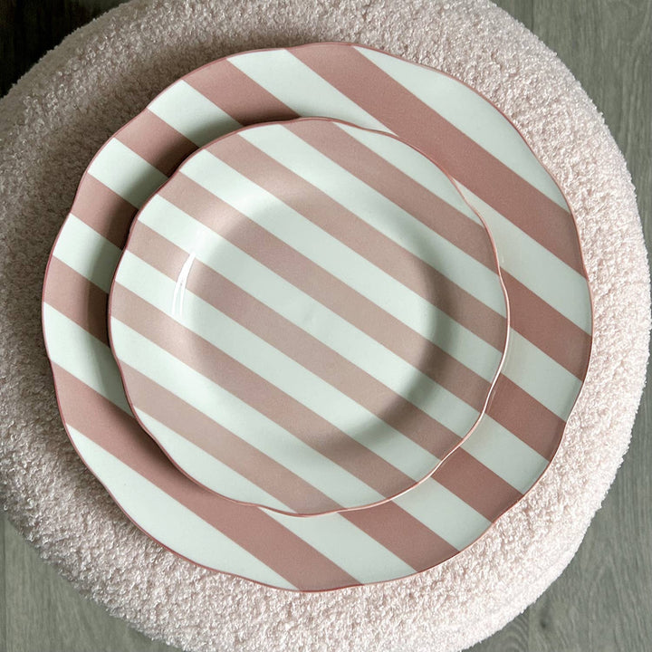 Set of 4 Pink Trattoria Dessert Plates