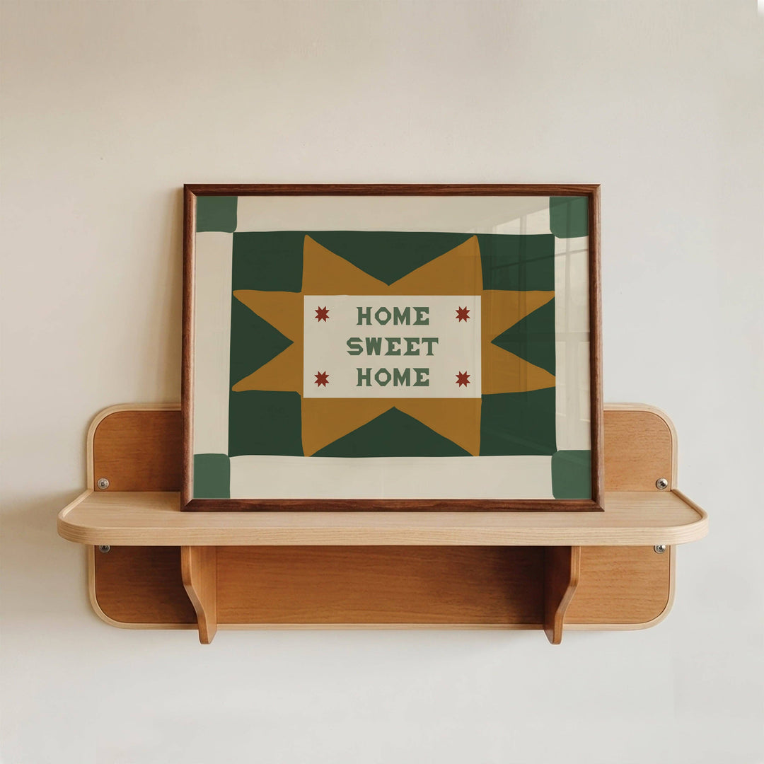 Home Sweet Home Patchwork Print