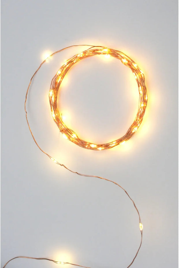 Guirlande lumineuse en fil de cuivre de 15 mètres