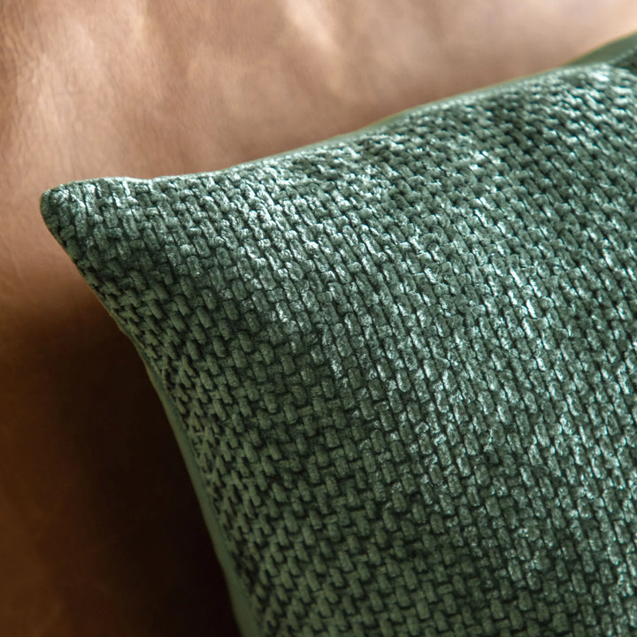 Set of 2 Basketweave Chenille Cushions
