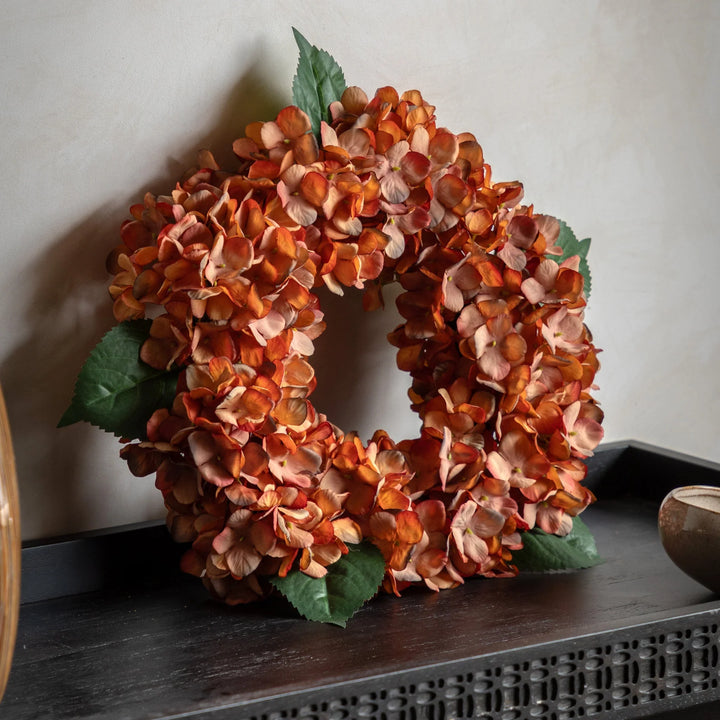 Rust Hydrangea Wreath