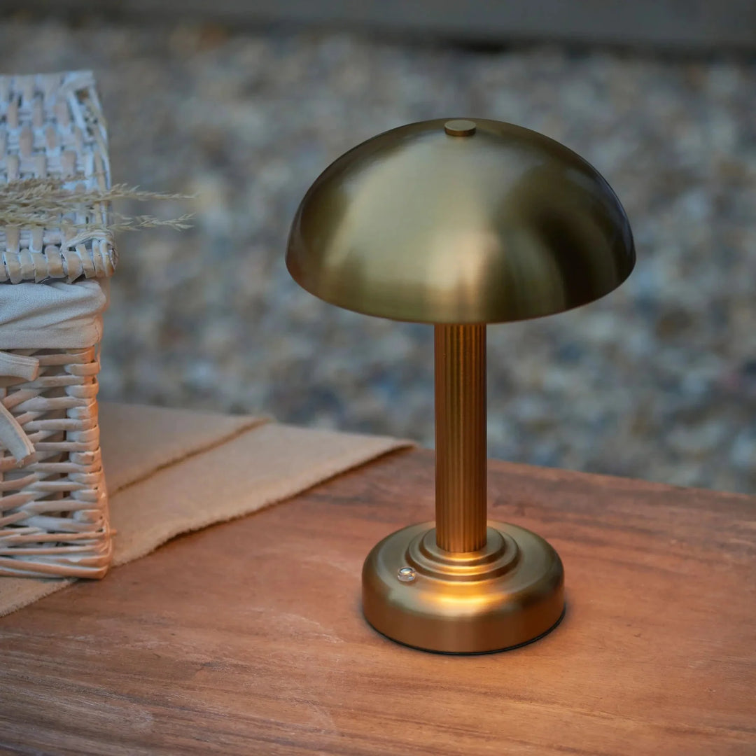 Bridport Rechargeable Table Lamp in Warm Brass