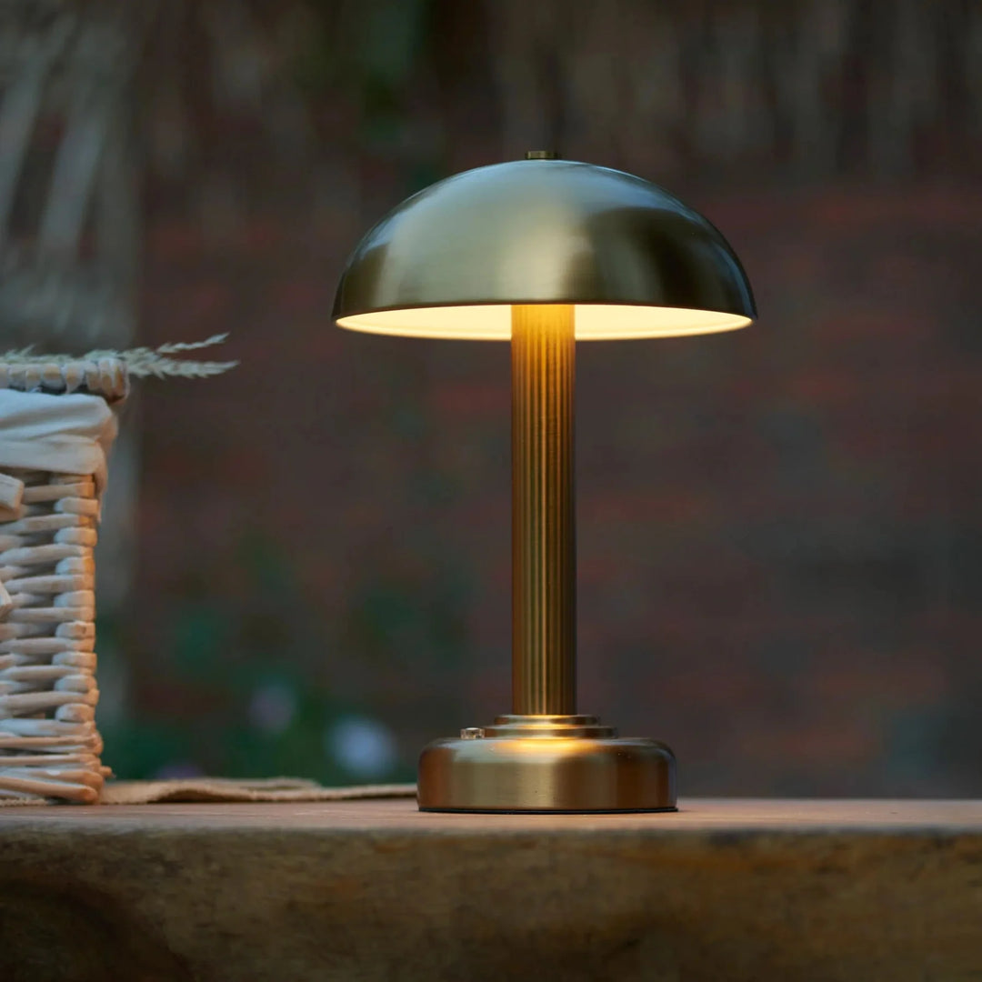Bridport Rechargeable Table Lamp in Warm Brass