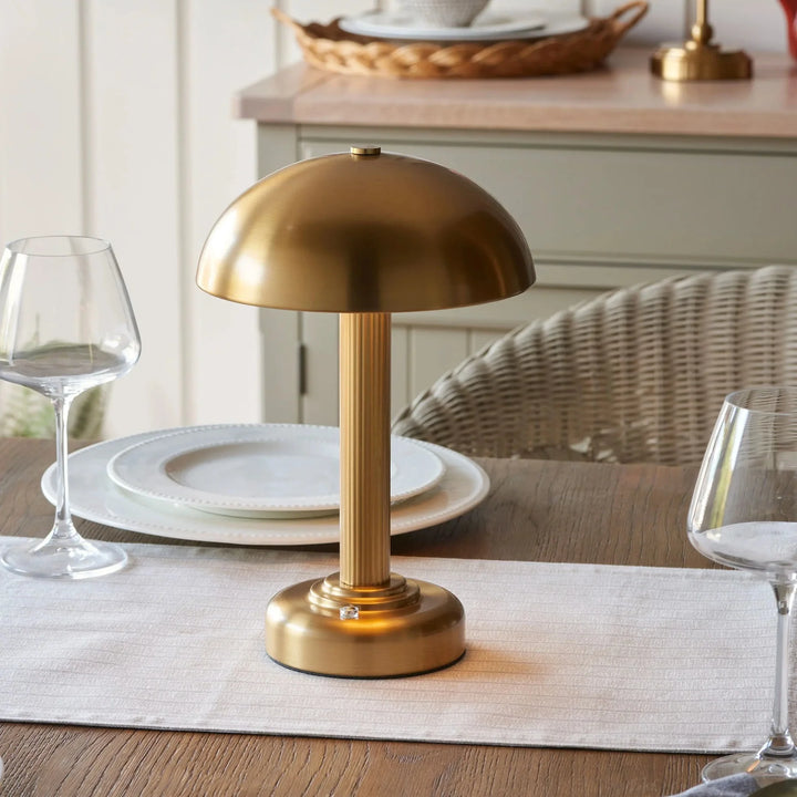 Bridport Rechargeable Table Lamp in Warm Brass