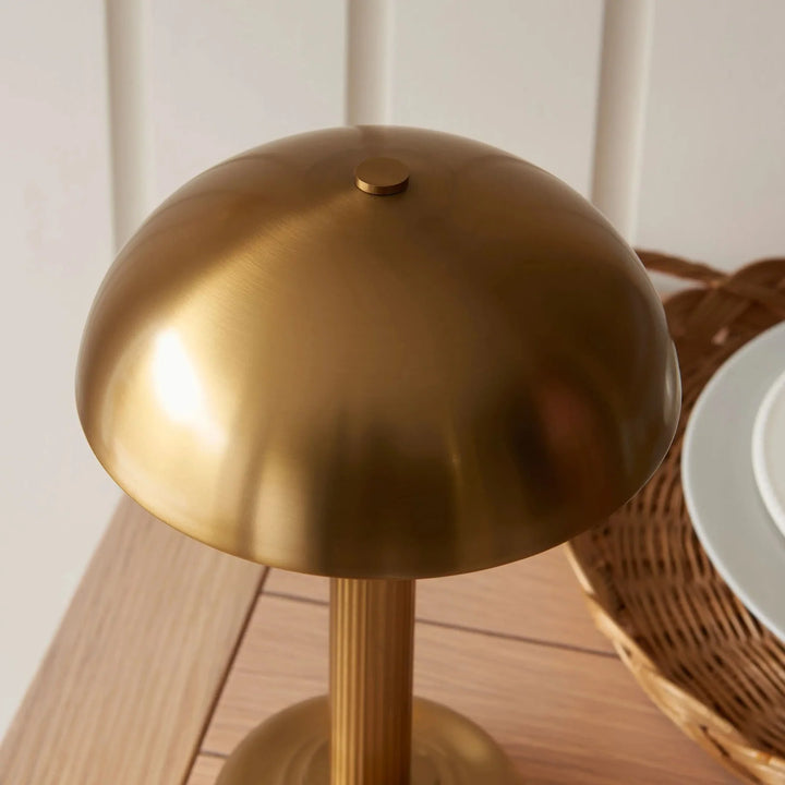 Bridport Rechargeable Table Lamp in Warm Brass