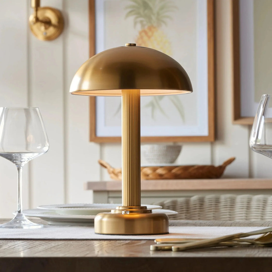 Bridport Rechargeable Table Lamp in Warm Brass