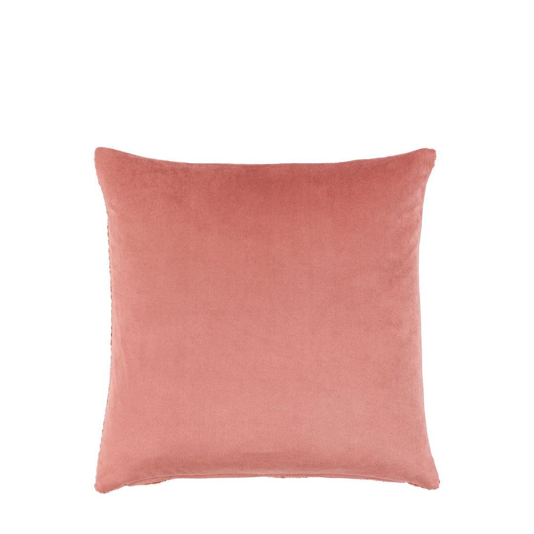 Set of 2 Basketweave Chenille Cushions in Rust