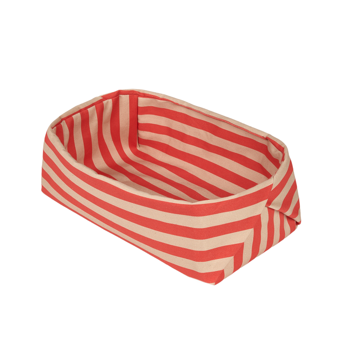 Nododinoz Bread Basket in Red Stripes