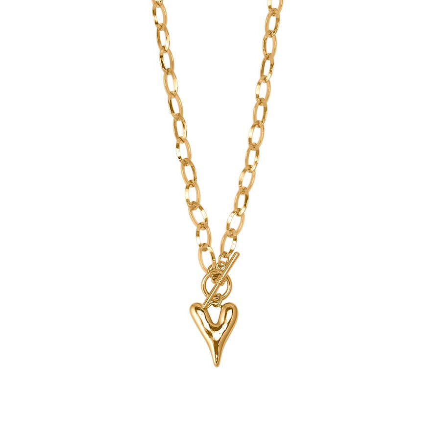 Daria Puff Heart Chain Necklace