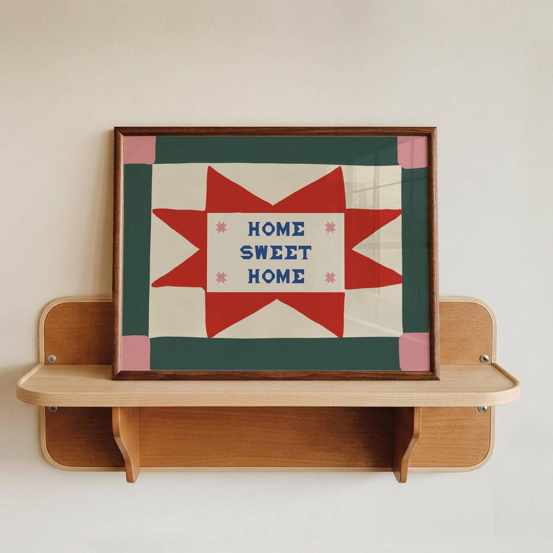 Home Sweet Home Patchwork Print