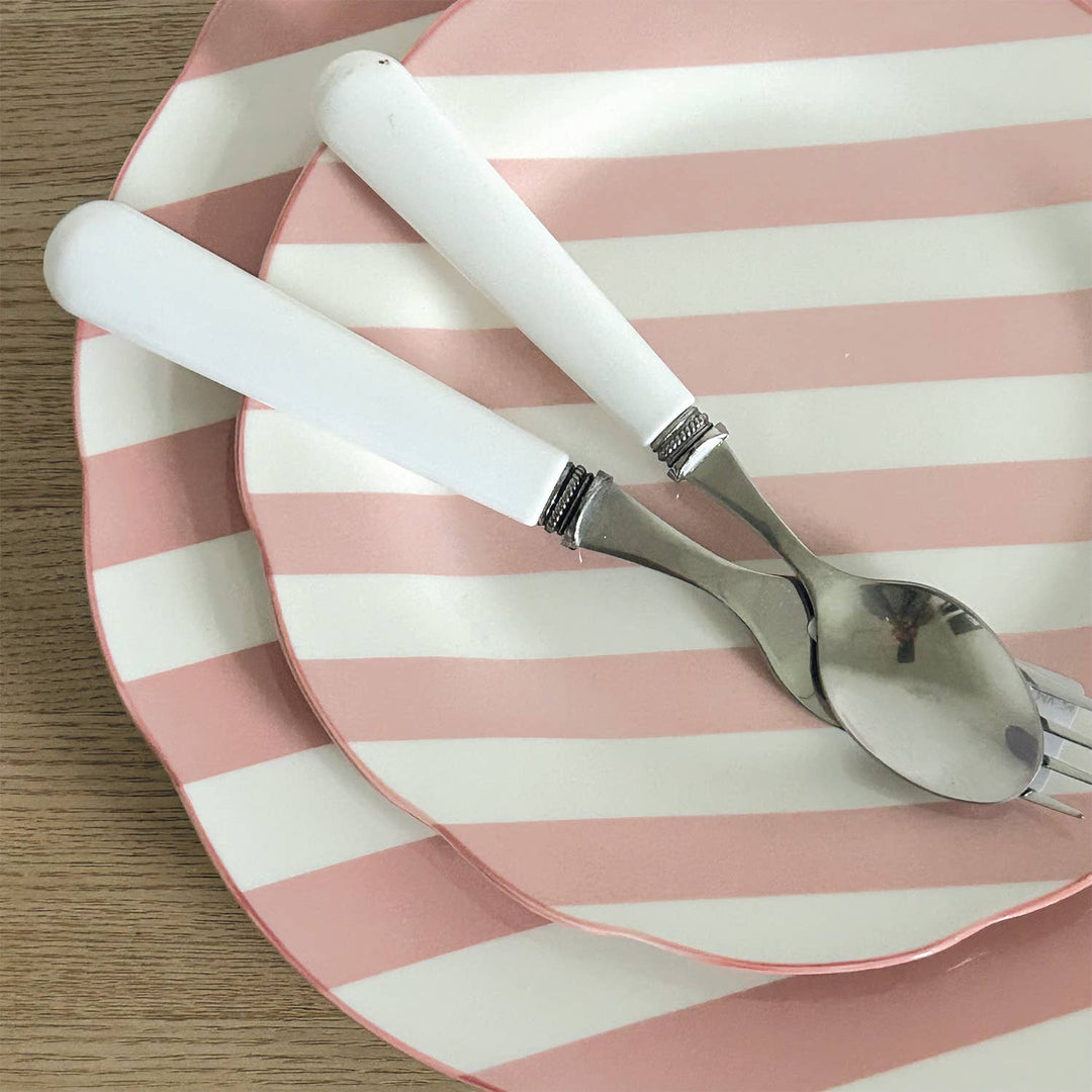 Set of 4 Pink Trattoria Dinner Plates