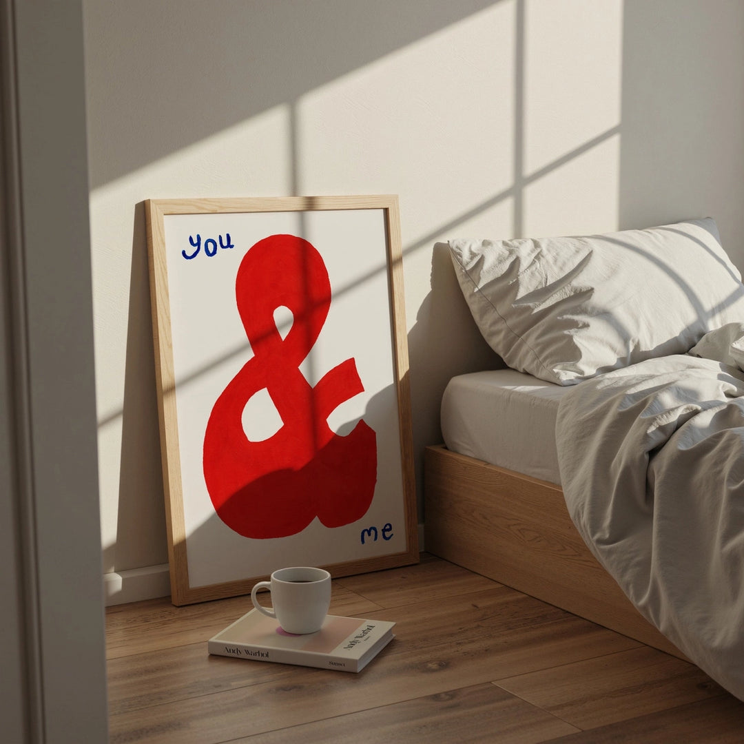 You & Me Hand Painted Print