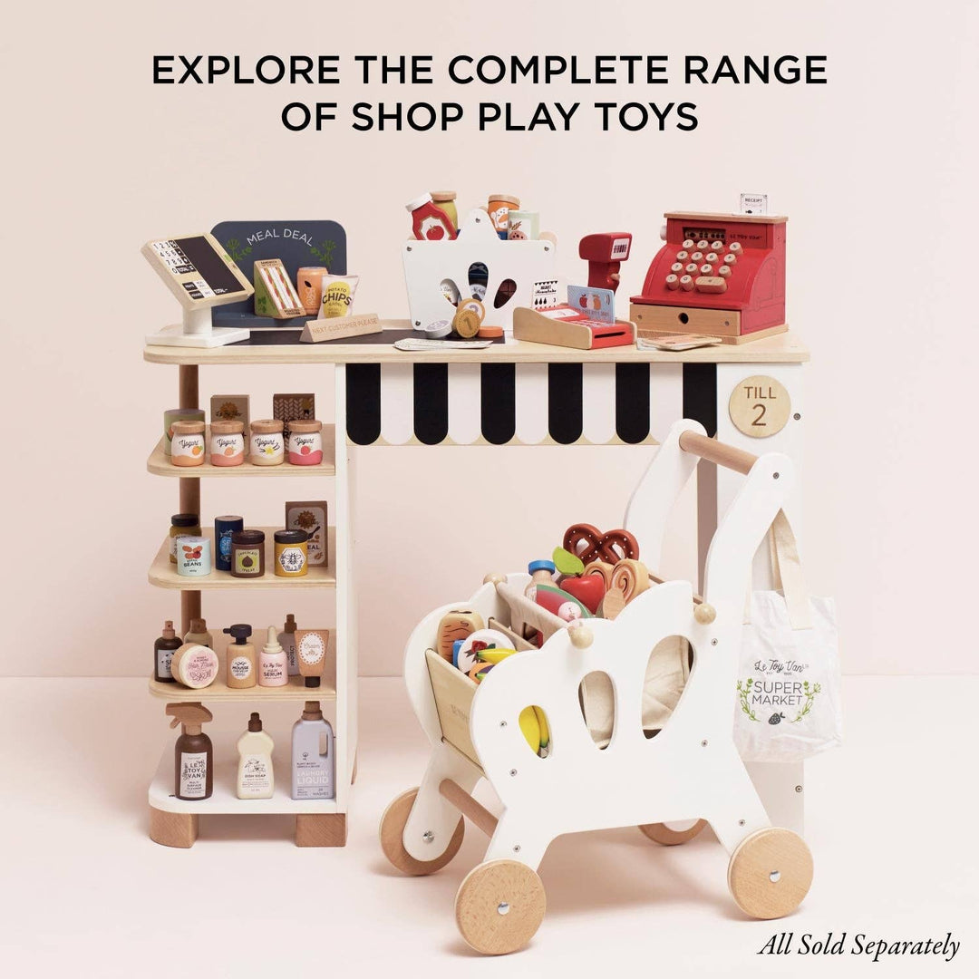Wooden Cash Register & Money Play Set