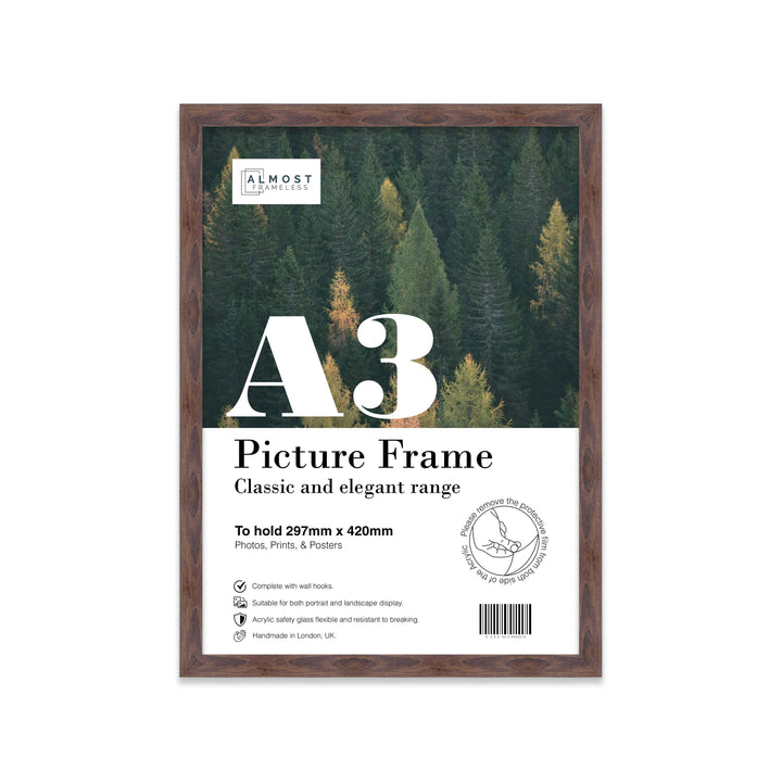 Walnut A3 Picture Frame