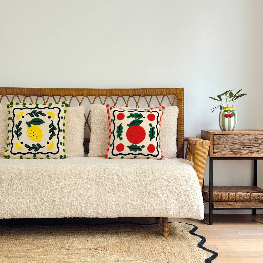 Cherry Vase with Green Stripe