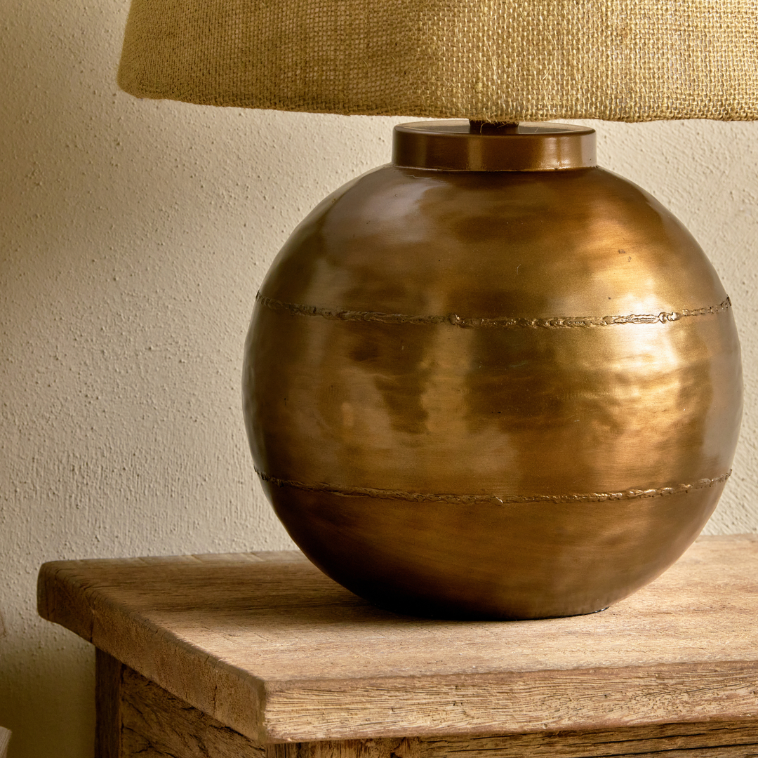 Rasan Table Lamp in Antique Brass