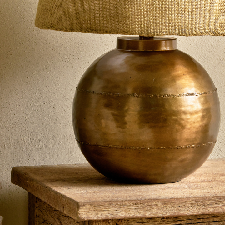 Rasan Table Lamp in Antique Brass