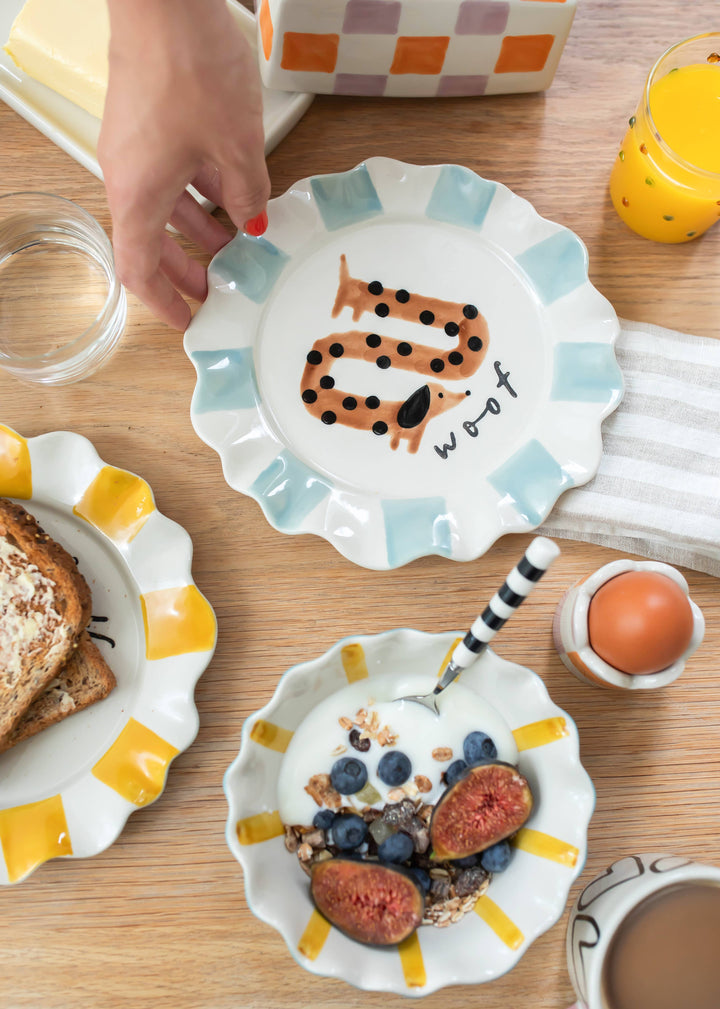 Woof Sausage Dog Plate