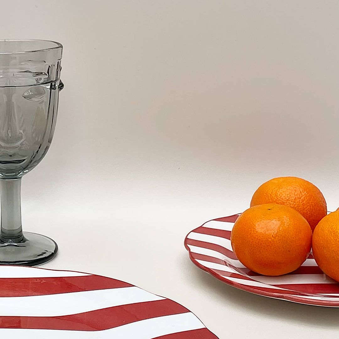 Set of 4 Red Trattoria Dessert Plates