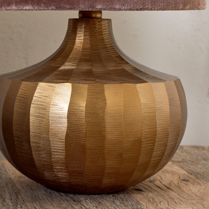 Sakiti Cast Aluminium Table Lamp in Antique Brass