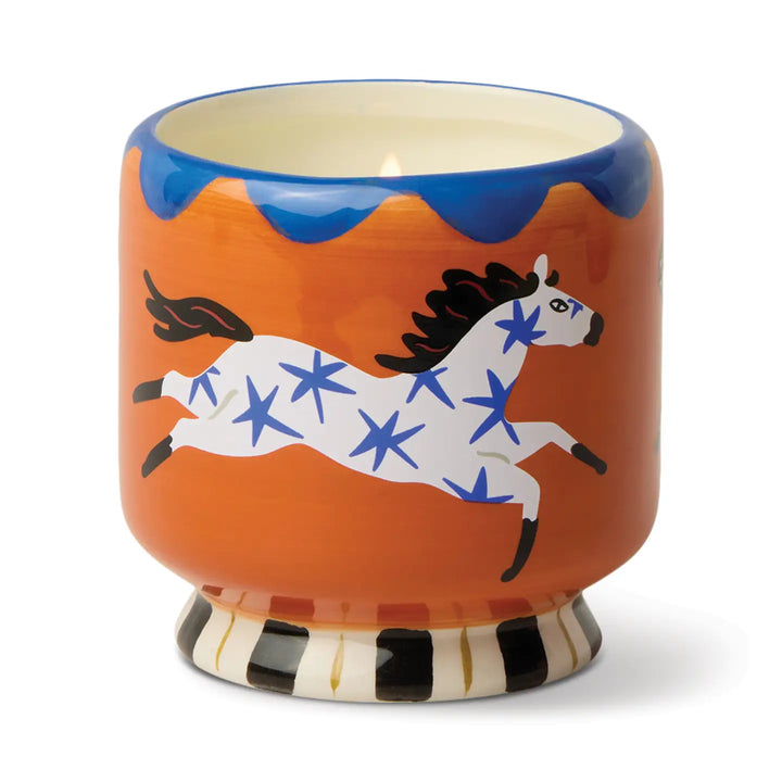 A Dopo Horse Ceramic Candle Sienna Sunset