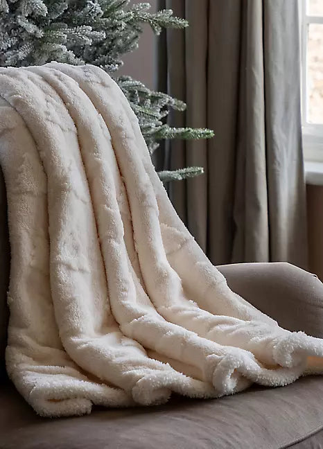Deco Luxe Christmas Tree Sherpa Throw
