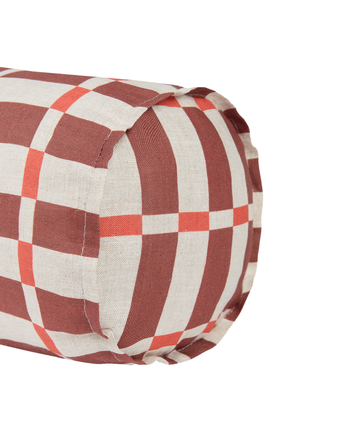 Nobodinoz Cliff Cylinder Cushion Maroon Red Mosaic