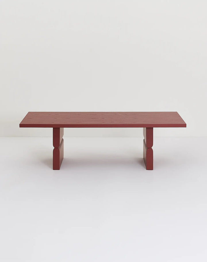 Nobodinoz Coloured Wood Coffee Table in Burnt Red - PRE ORDER