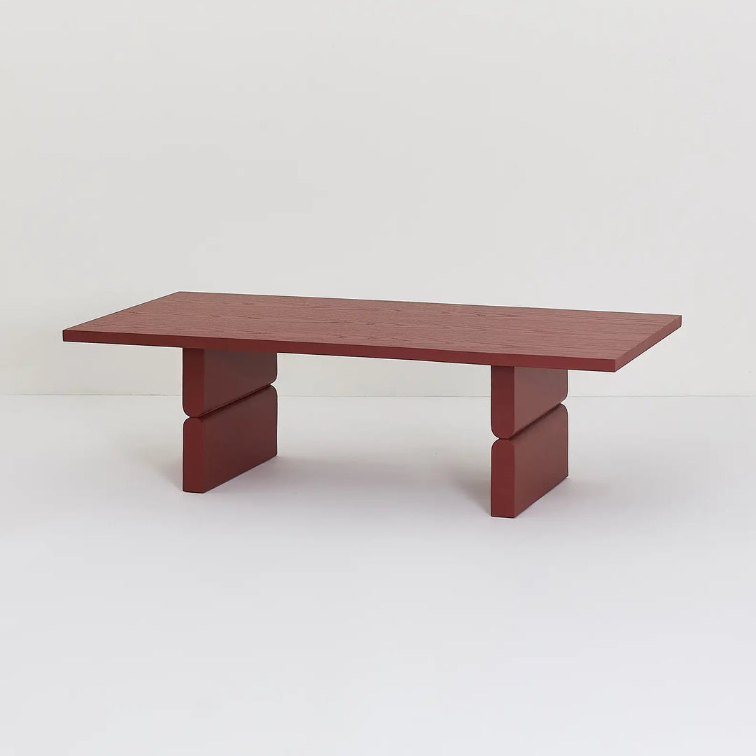 Nobodinoz Coloured Wood Coffee Table in Burnt Red - PRE ORDER