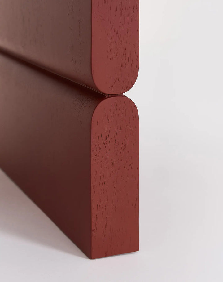 Nobodinoz Coloured Wood Coffee Table in Burnt Red - PRE ORDER