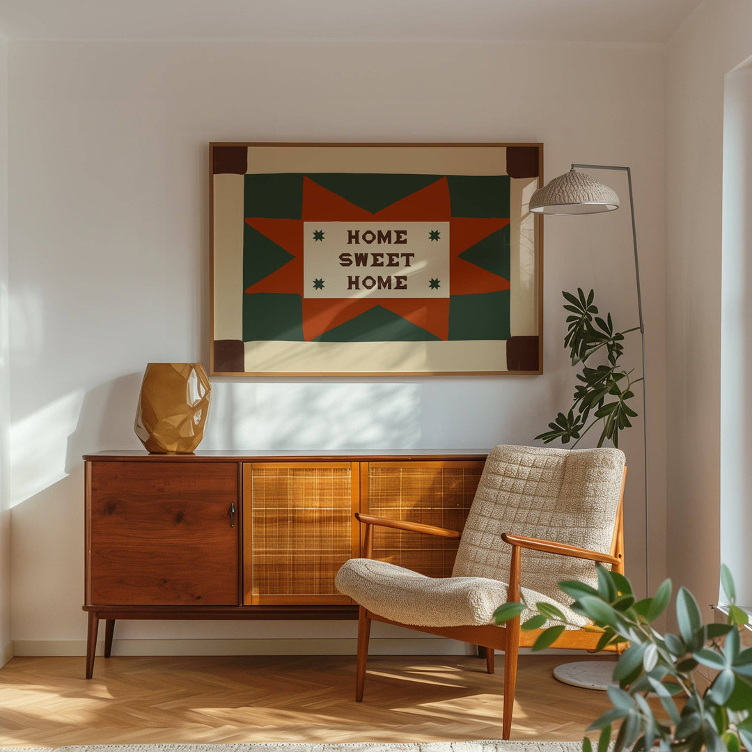 Home Sweet Home Patchwork Print