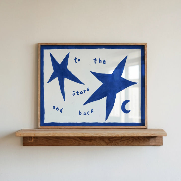To the Stars and Back Print Blue