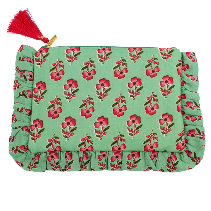 Green Frill Pouch