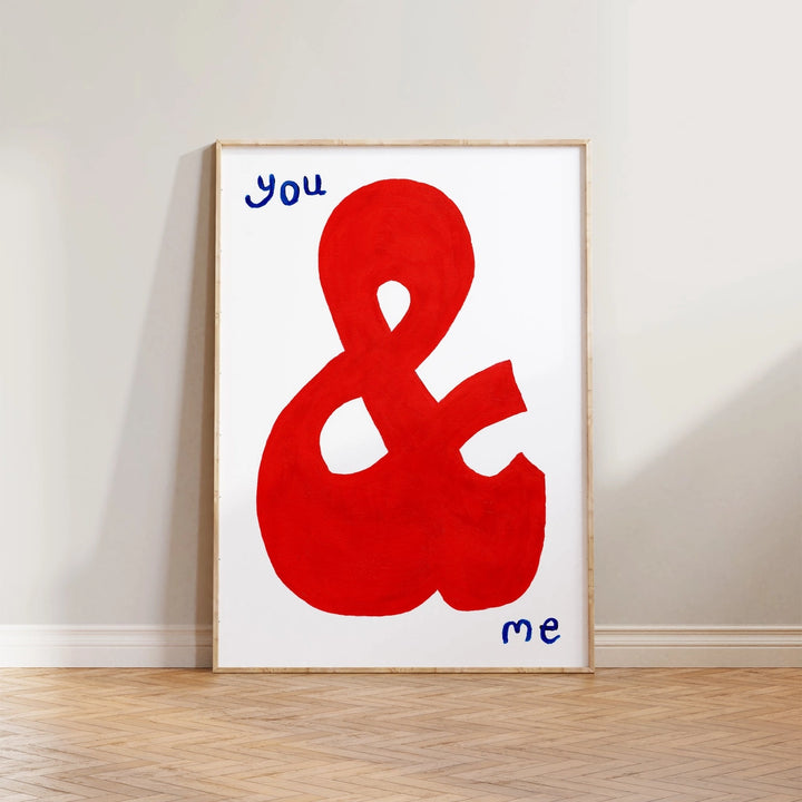 You & Me Hand Painted Print