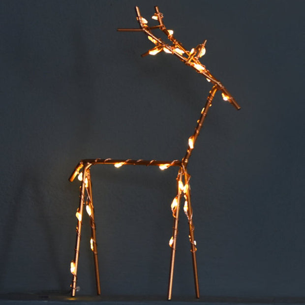 Copper Deer with LED Lights