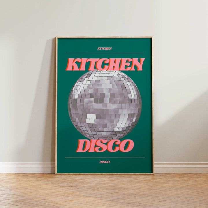 Kitchen Disco Retro Print Green