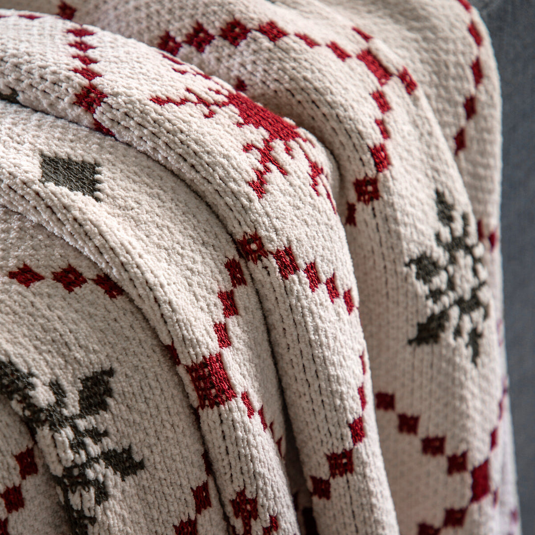 Heritage Fairisle Chenille Knit Throw