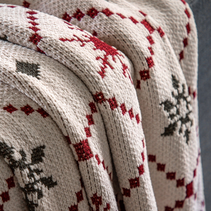 Heritage Fairisle Chenille Knit Throw