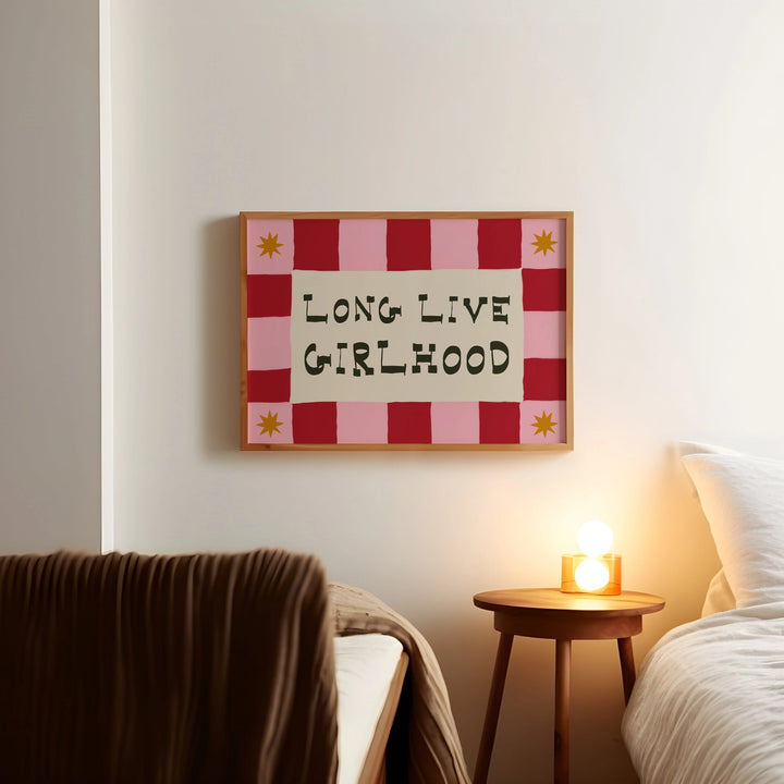 Long Live Girlhood Print Pink/Red