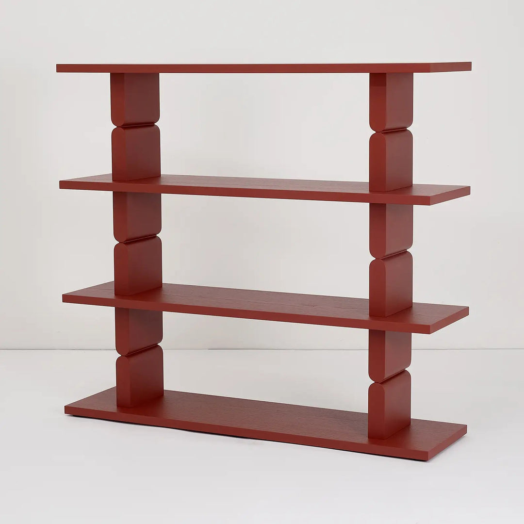 Nobodinoz Coloured Wood Bookshelves in Burnt Red - PRE ORDER