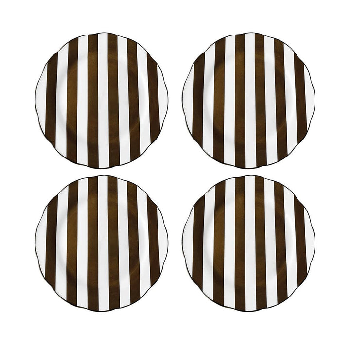 Set of 4 Brown Trattoria Plates