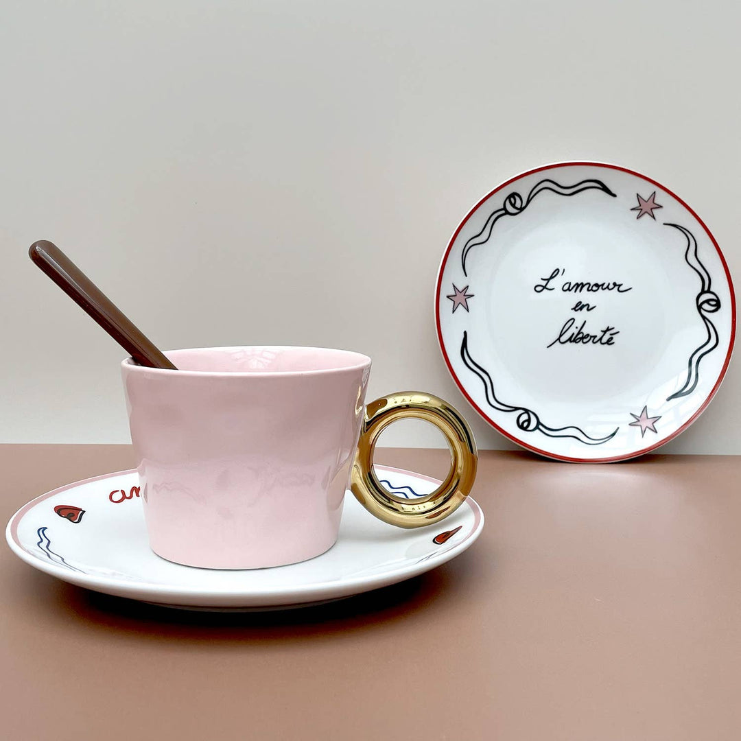 Set of 4 Love in Freedom Dessert Plates