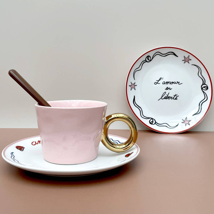 Set of 4 Love in Freedom Dessert Plates