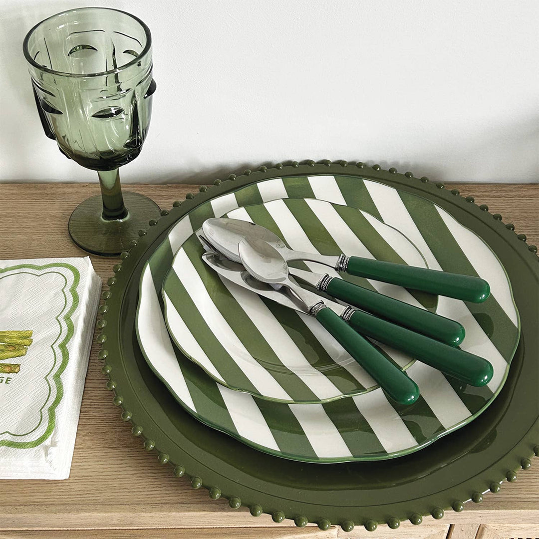 Set of 4 Green Trattoria Dessert Plates