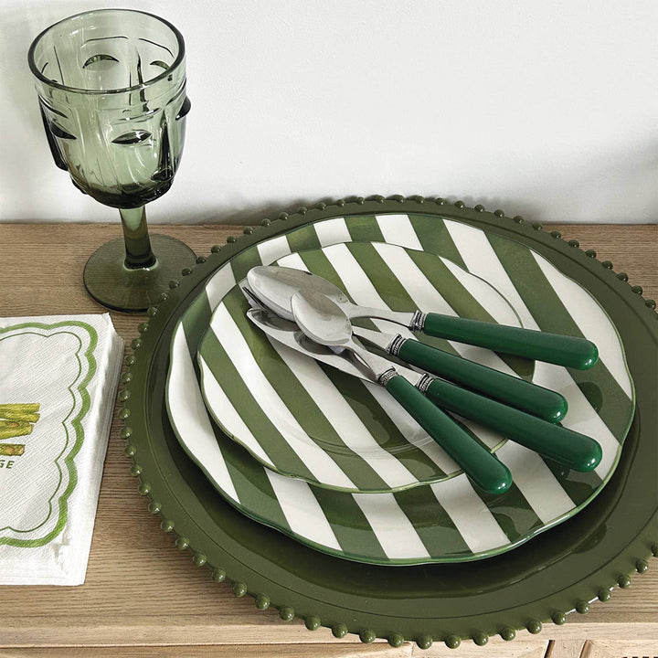 Set of 4 Green Trattoria Dessert Plates