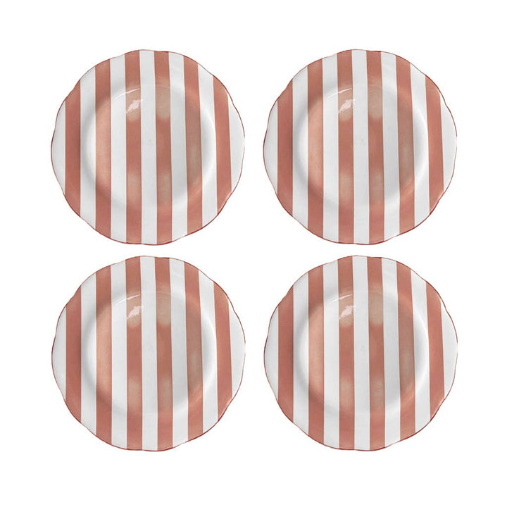 Set of 4 Pink Trattoria Dinner Plates