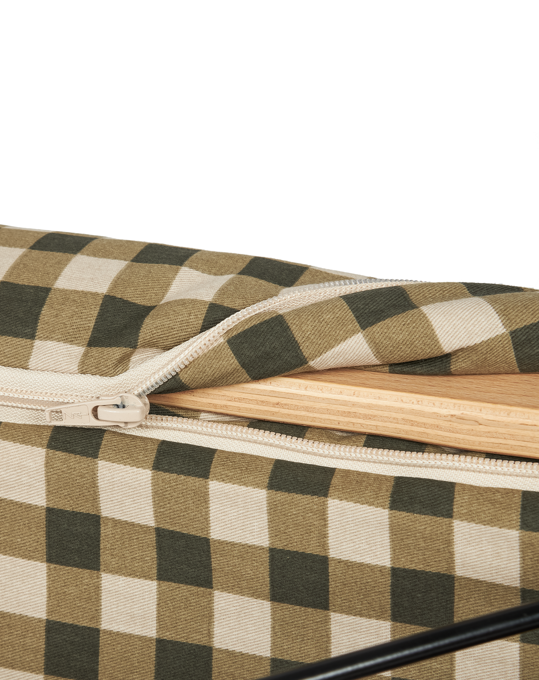 Nobodinoz Growing Green Baby Bouncer with Green Checks Cover