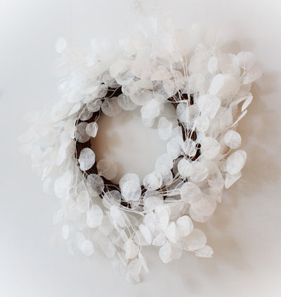 Frosted Honesty Wreath
